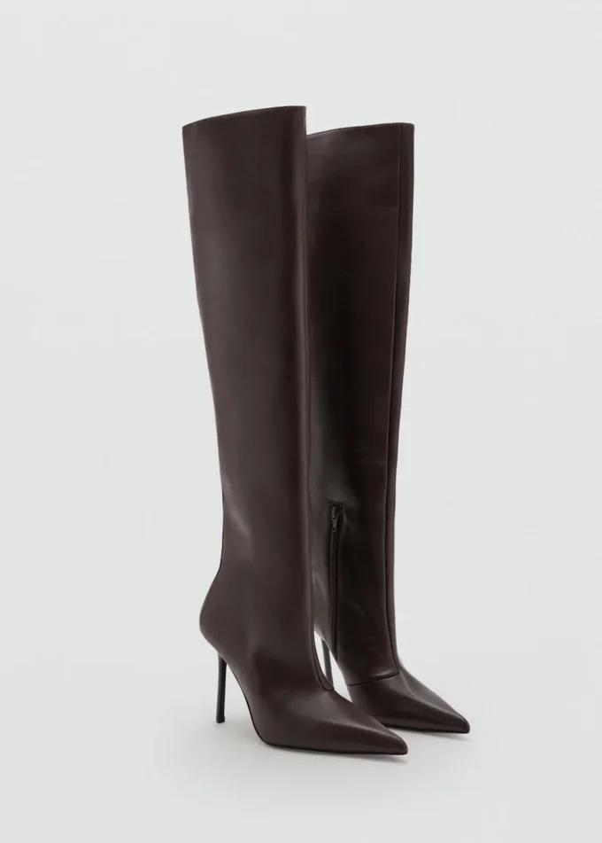 Wysokie skórzane buty Wysokie skórzane buty