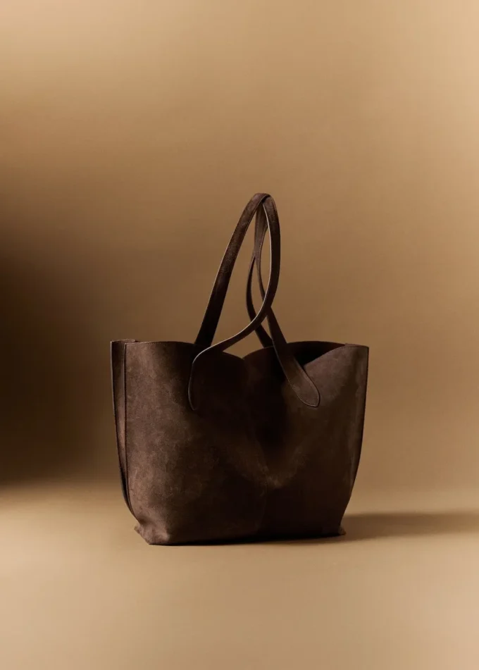 Zamszowa torba na zakupy Zamszowa torba na zakupy