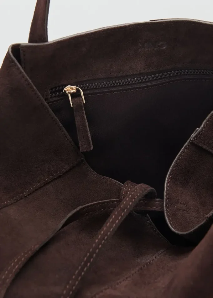 Zamszowa torba na zakupy Zamszowa torba na zakupy