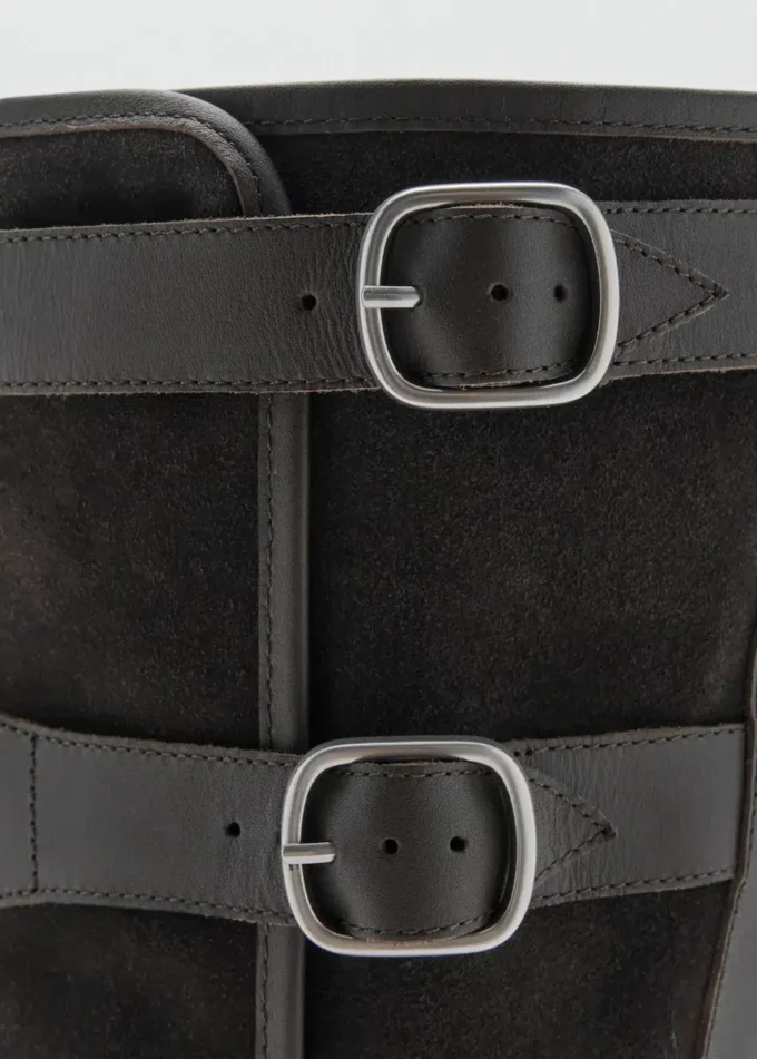 Zamszowe buty z klamrą Zamszowe buty z klamrą