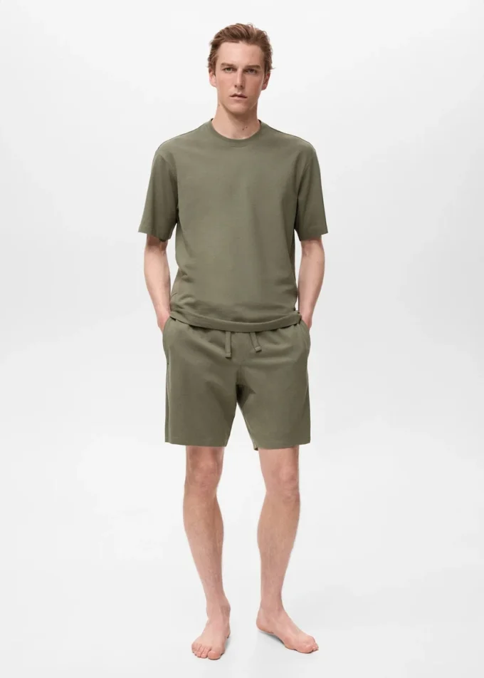 Zestaw bawełnianych szortów piżamowych Zestaw bawełnianych szortów piżamowych