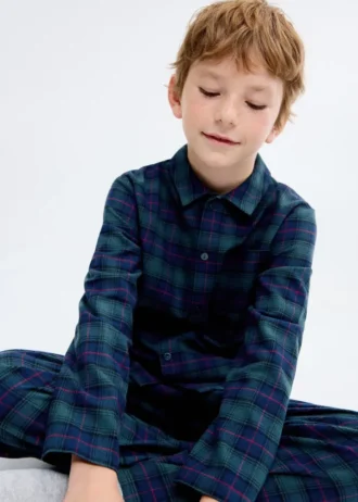 Zestaw długich piżam w kratę